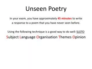 unseen poetry