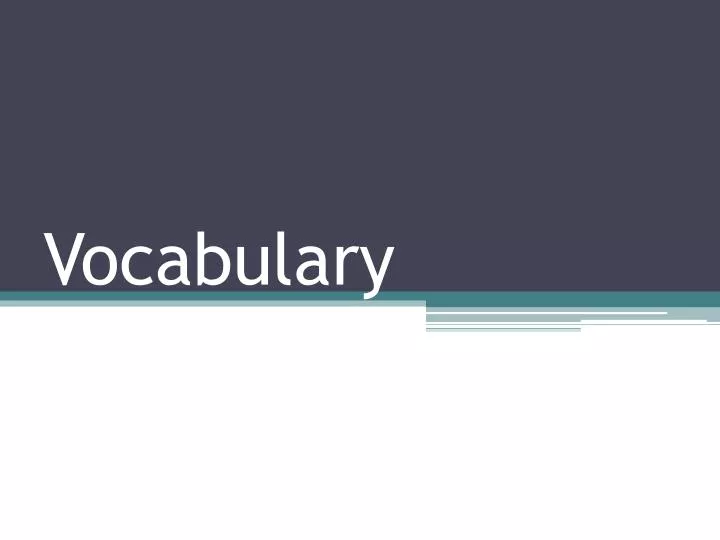 vocabulary