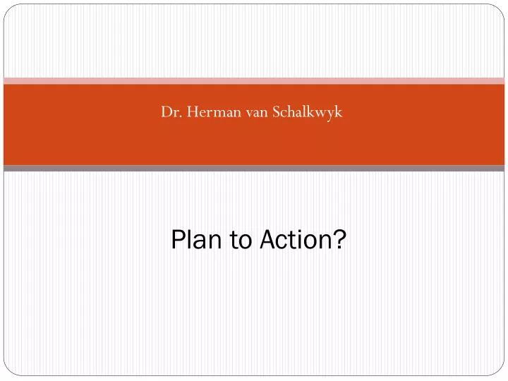 plan to action