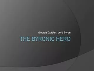 george gordon lord byron