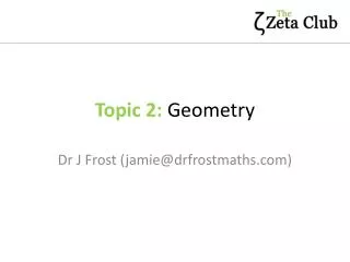 Topic 2: Geometry