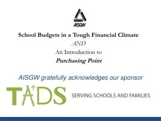 AISGW gratefully a cknowledges our sponsor