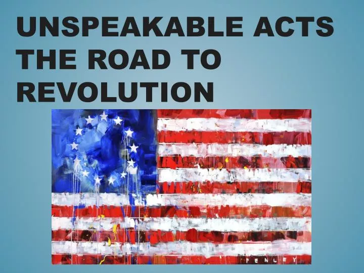 unspeakable acts the road to revolution