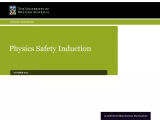 Physics Safety Induction