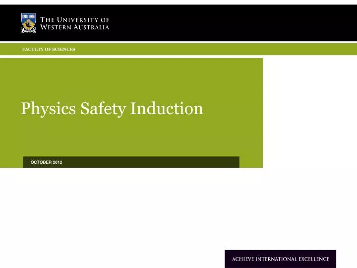 physics safety induction