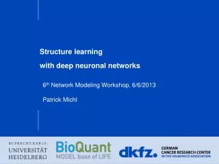 Structure learning with deep neuronal networks