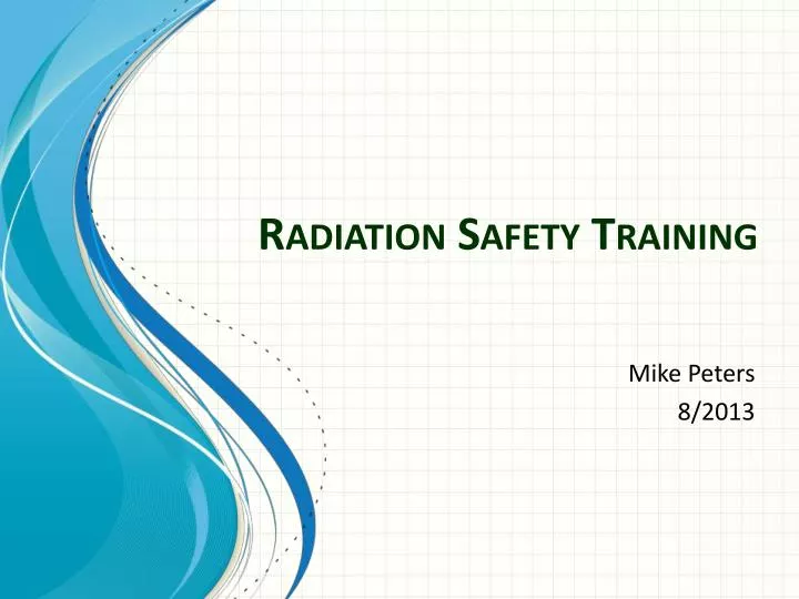 radiation safety training