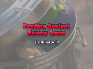 Reading Analysis Review Game