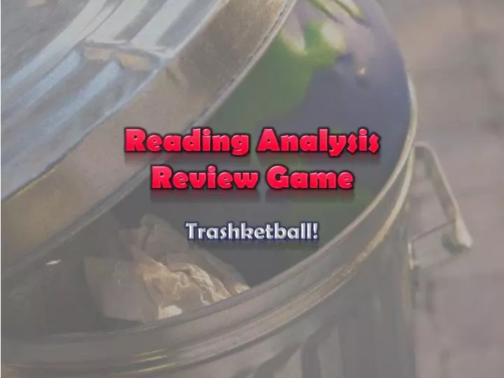 reading analysis review game
