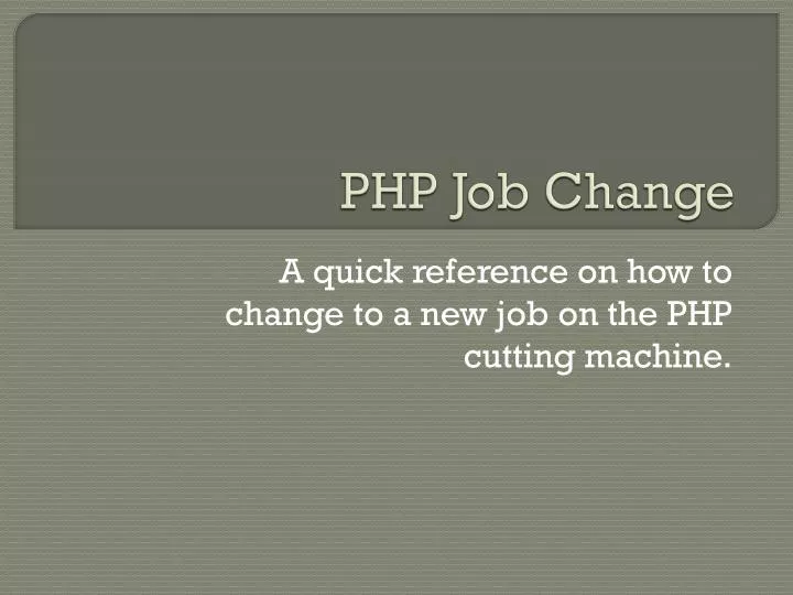 php job change