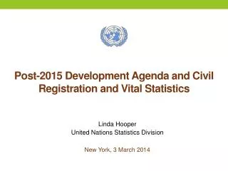 Post-2015 Development Agenda and Civil Registration and Vital Statistics