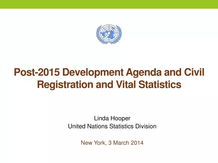 post 2015 development agenda and civil registration and vital statistics