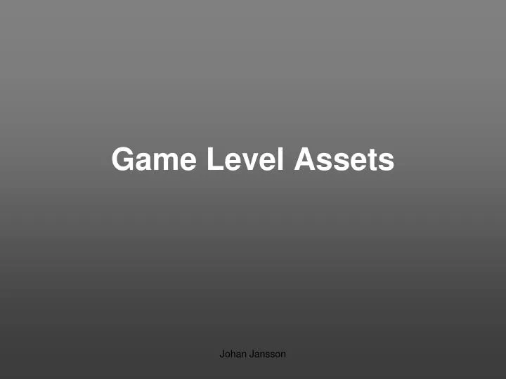 game level assets