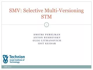 SMV: Selective Multi-Versioning STM