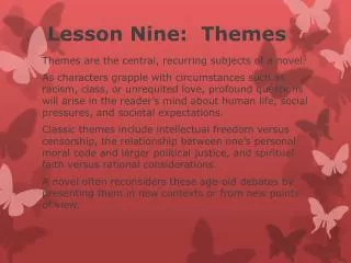 Lesson Nine: Themes