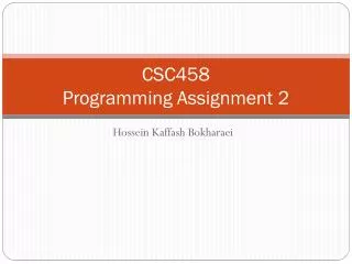 CSC458 Programming Assignment 2