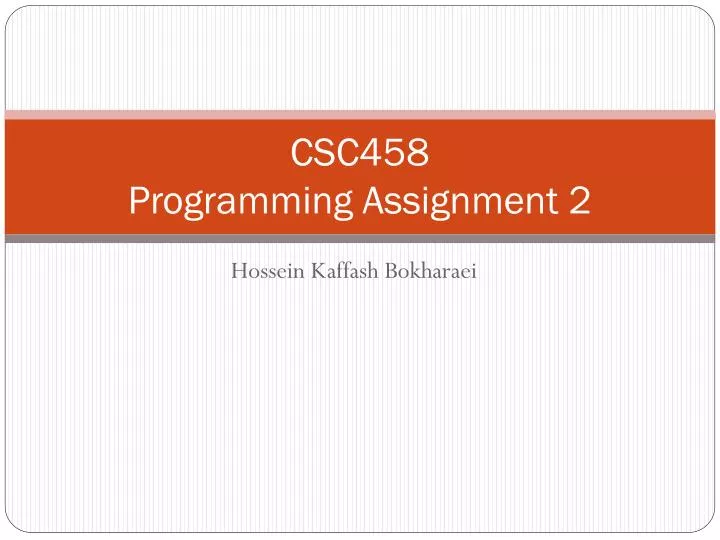 csc458 programming assignment 2