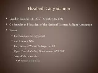 elizabeth cady stanton