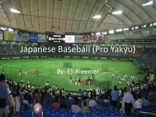 Japanese Baseball (Pro Yakyu )