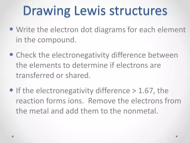 drawing lewis structures