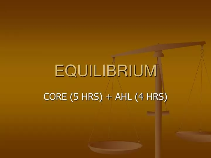 equilibrium