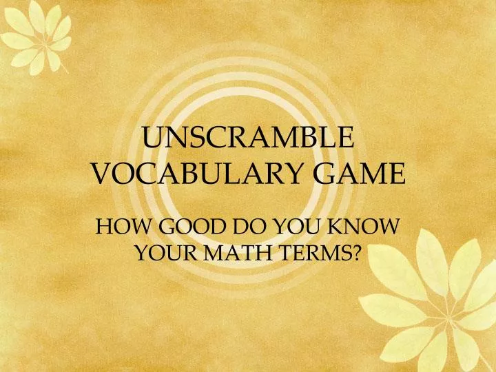 unscramble vocabulary game