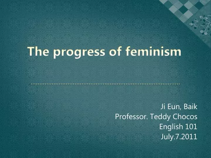 the progress of feminism