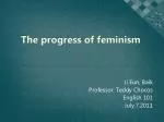 The progress of feminism - slide 1