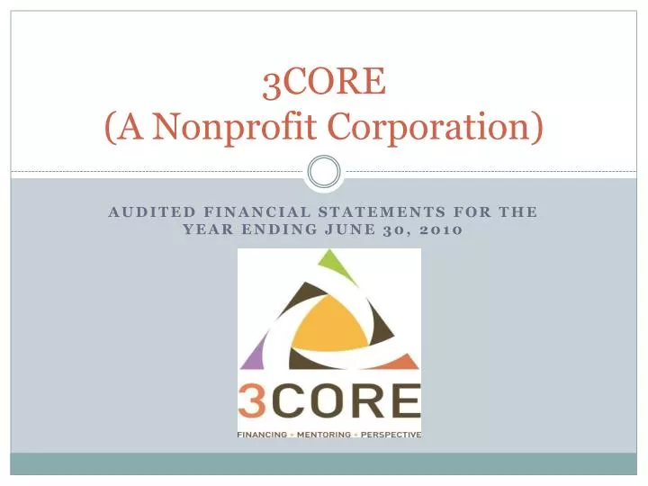 3core a nonprofit corporation