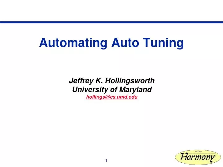 automating auto tuning