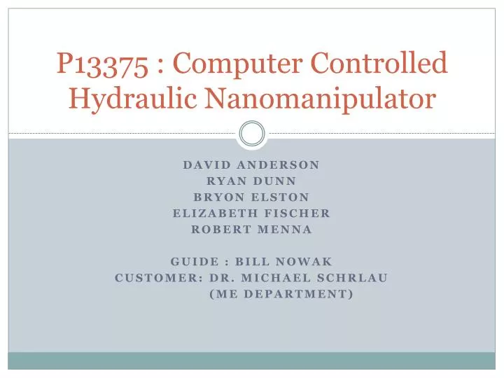 p13375 computer controlled hydraulic nanomanipulator