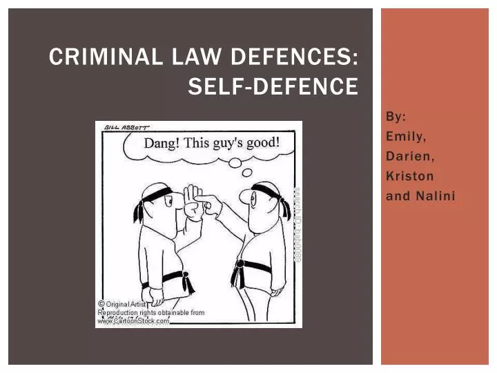 criminal law defences self defence