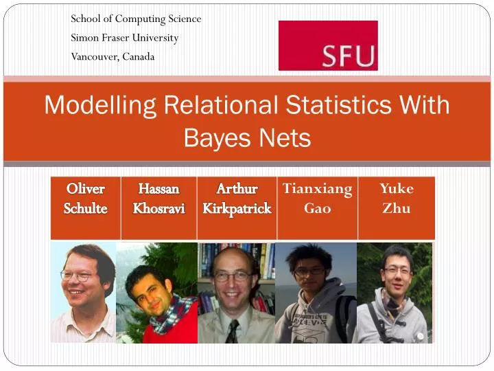 modelling relational statistics with bayes nets