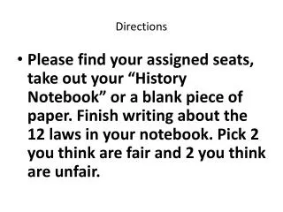 directions