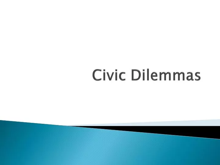 civic dilemmas