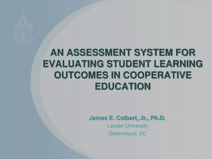 an assessment system for evaluating student learning outcomes in cooperative education
