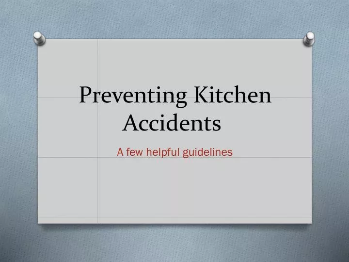preventing kitchen accidents