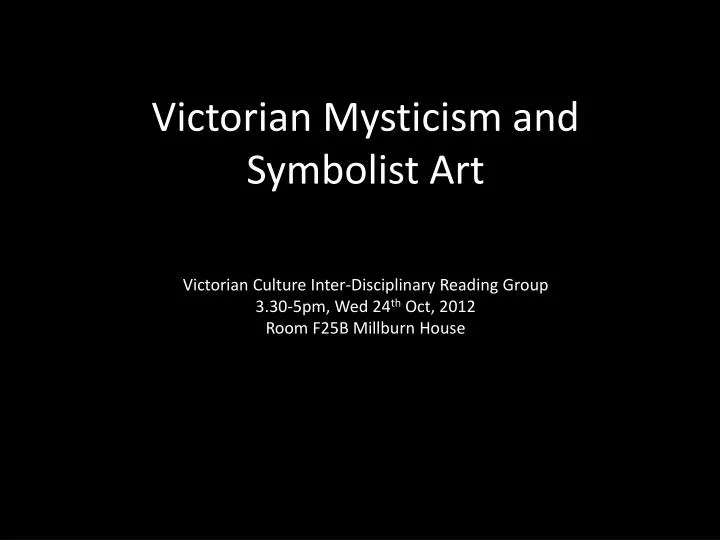 victorian mysticism and symbolist art