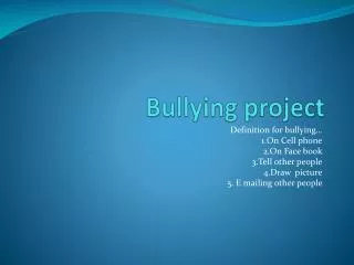 Bullying project