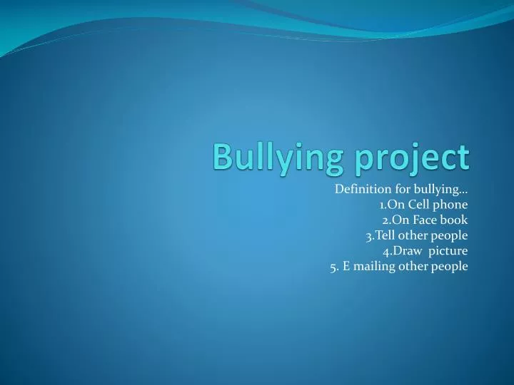 bullying project