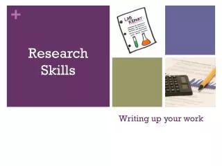 writing up your work