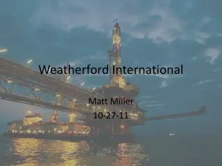 Weatherford International