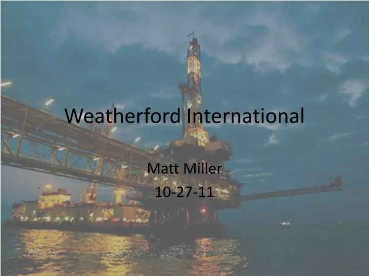 weatherford international