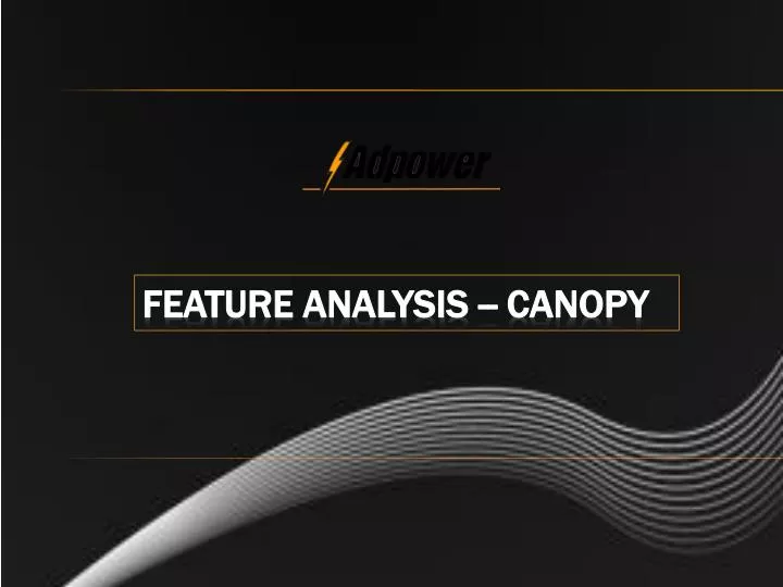 feature analysis canopy