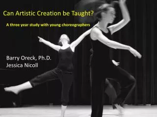 Can Artistic Creation be Taught?