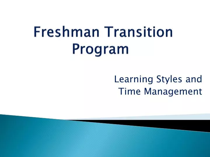 freshman transition program