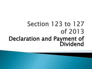 Section 123 to 127 of 2013