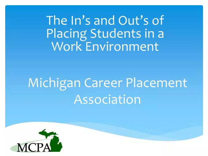 michigan career placement association