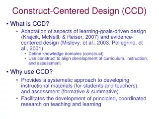 Construct-Centered Design (CCD)