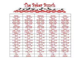 The Baker Bunch